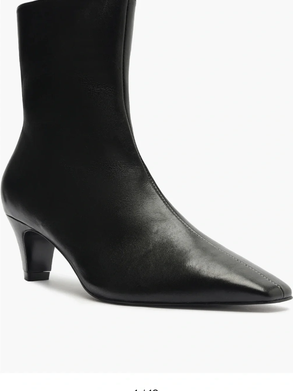 SCHUTZ Dellia Black Leather Square Toe Ankle Boots - Size 8